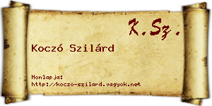 Koczó Szilárd névjegykártya